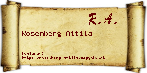 Rosenberg Attila névjegykártya