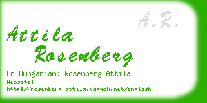 attila rosenberg business card